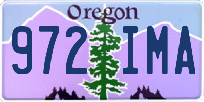 OR license plate 972IMA