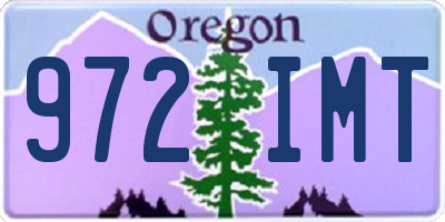 OR license plate 972IMT