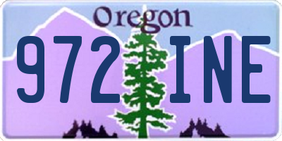 OR license plate 972INE