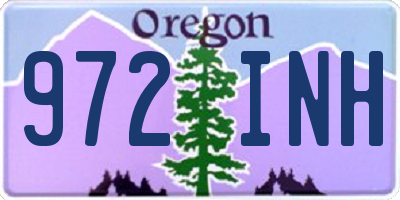 OR license plate 972INH