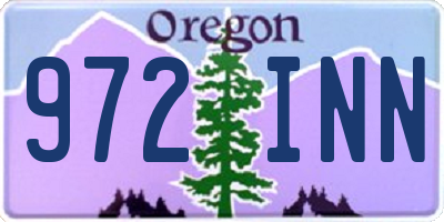 OR license plate 972INN