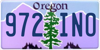 OR license plate 972INO
