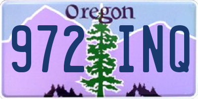 OR license plate 972INQ