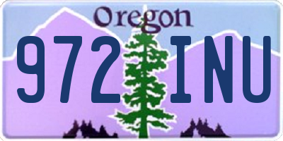 OR license plate 972INU
