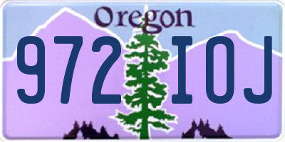 OR license plate 972IOJ