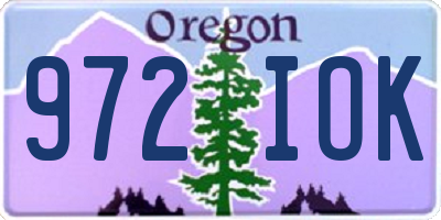 OR license plate 972IOK