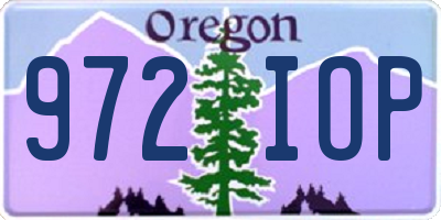 OR license plate 972IOP