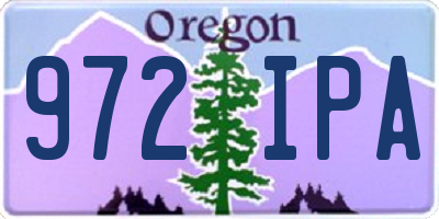 OR license plate 972IPA