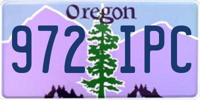 OR license plate 972IPC
