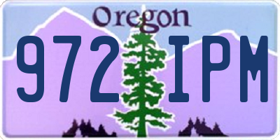 OR license plate 972IPM
