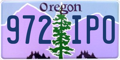 OR license plate 972IPO