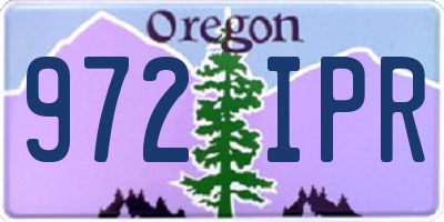 OR license plate 972IPR