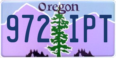 OR license plate 972IPT