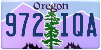OR license plate 972IQA