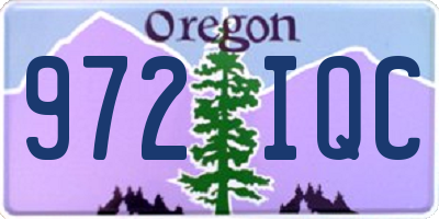 OR license plate 972IQC
