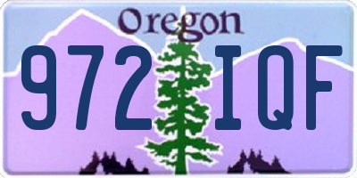 OR license plate 972IQF