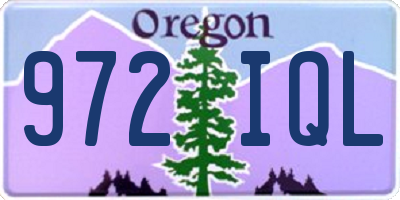 OR license plate 972IQL