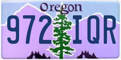 OR license plate 972IQR