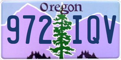 OR license plate 972IQV