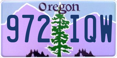 OR license plate 972IQW