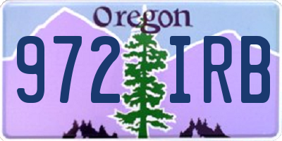 OR license plate 972IRB