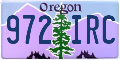 OR license plate 972IRC