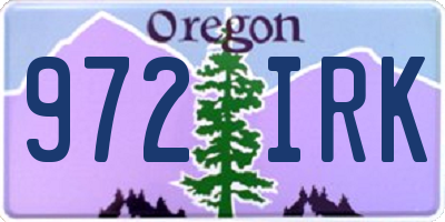 OR license plate 972IRK