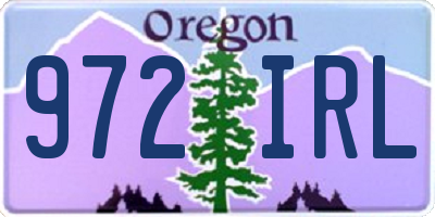 OR license plate 972IRL