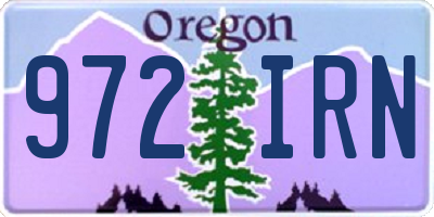 OR license plate 972IRN