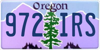 OR license plate 972IRS
