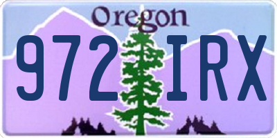 OR license plate 972IRX
