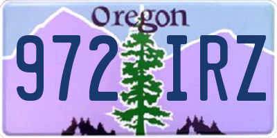 OR license plate 972IRZ