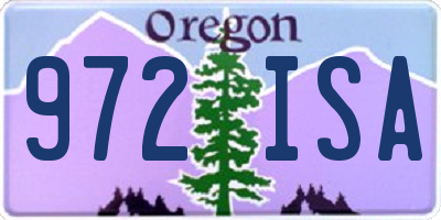 OR license plate 972ISA