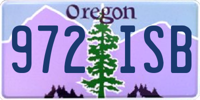 OR license plate 972ISB