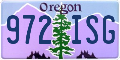 OR license plate 972ISG