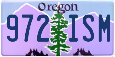 OR license plate 972ISM