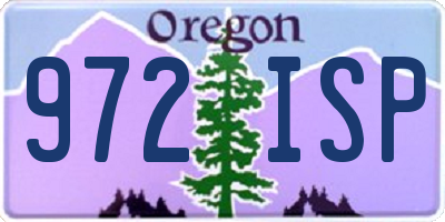 OR license plate 972ISP