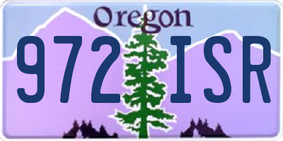 OR license plate 972ISR
