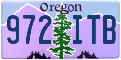 OR license plate 972ITB