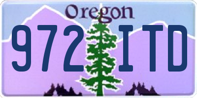 OR license plate 972ITD