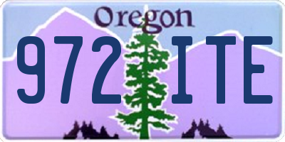 OR license plate 972ITE
