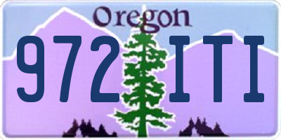 OR license plate 972ITI