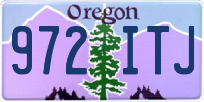 OR license plate 972ITJ