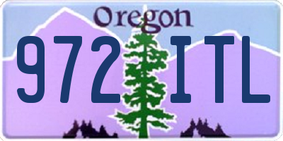 OR license plate 972ITL