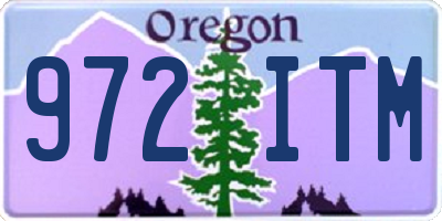 OR license plate 972ITM