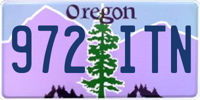 OR license plate 972ITN