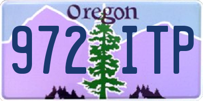 OR license plate 972ITP
