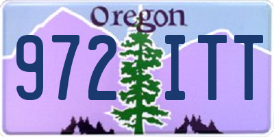 OR license plate 972ITT