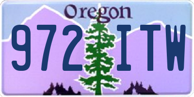 OR license plate 972ITW