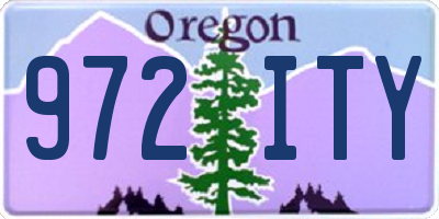 OR license plate 972ITY